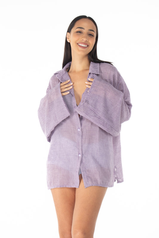 Purple loose shirt