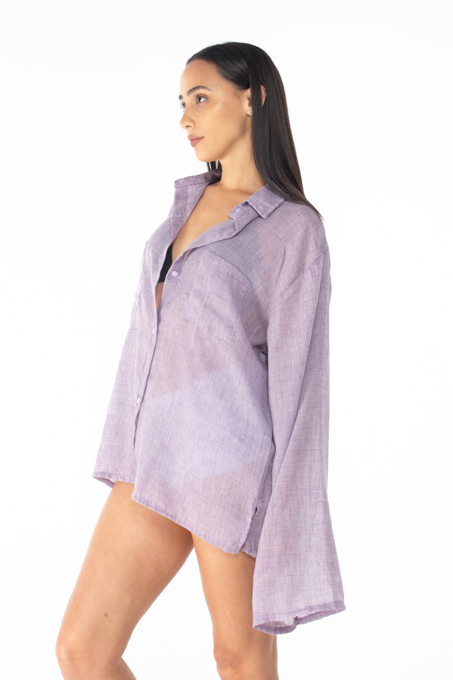 Purple loose shirt