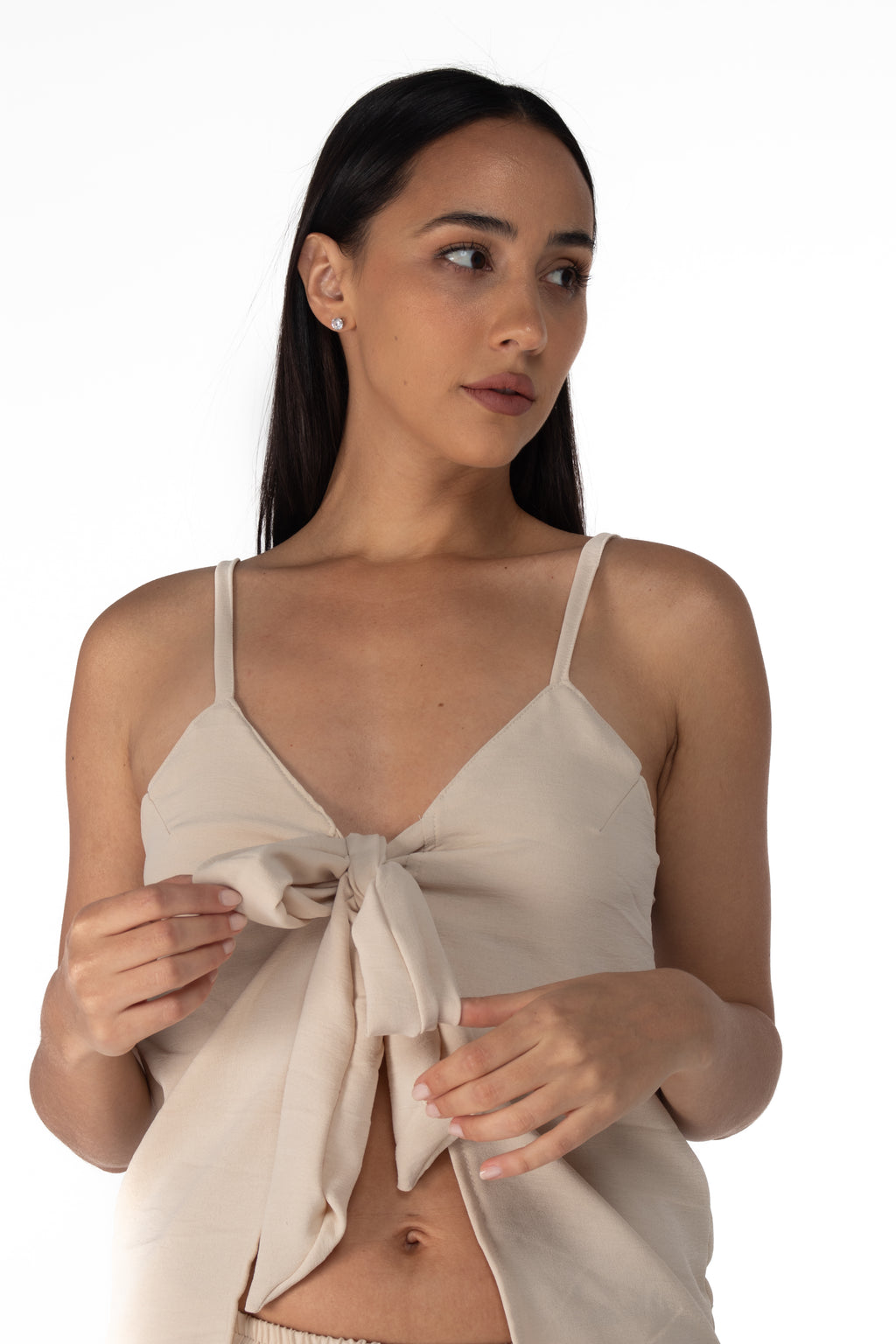 Beige Tie top