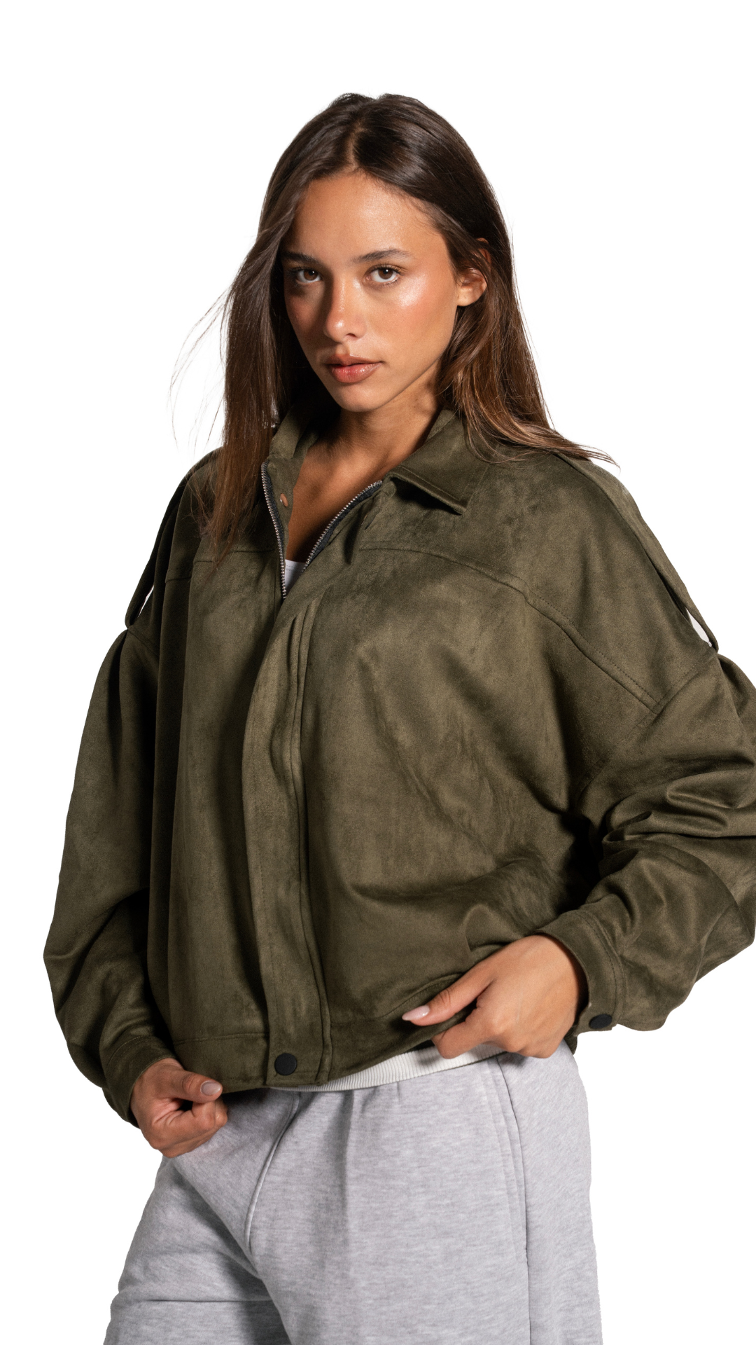 Olive Suede Jacket