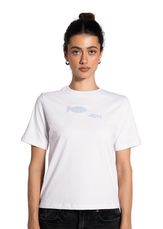 Striped fish T shirt