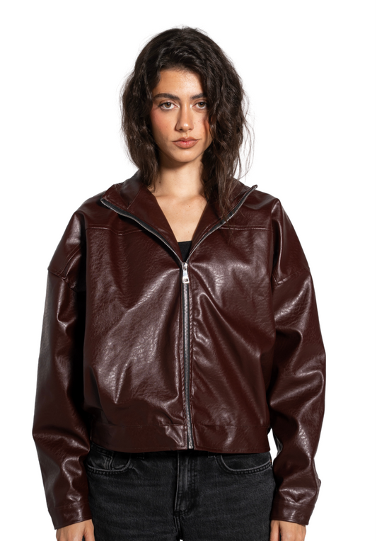 Burgundy Leather Jacket