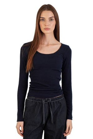 Navy Blue Ribbed top